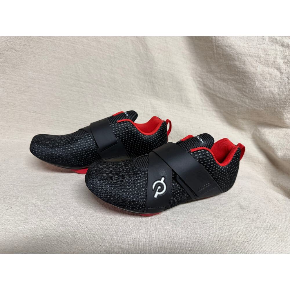 Peloton Altos Cycling Shoes Women’s Size 8 EU 38.6 Black Red BS03 Indoor Spin